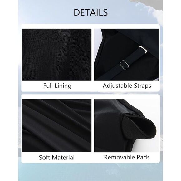 Smismivo Vintage Slimming Push Up Tummy Control Swimsuit in Size XL - Picture 6 of 6